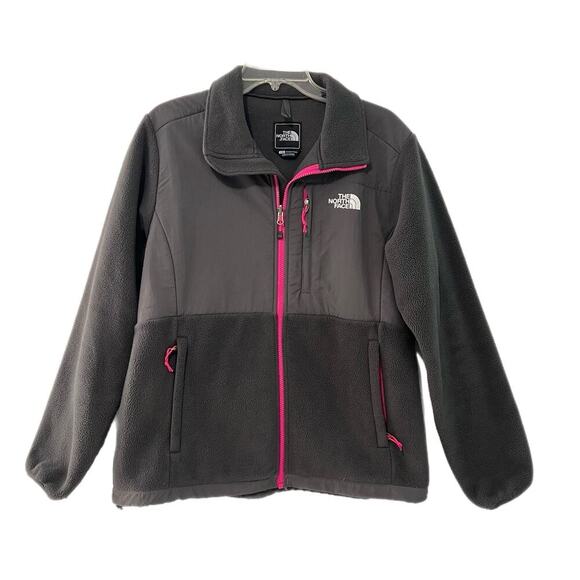 The North Face Jackets & Blazers - The North Face Denali Jacket Womens Large Gray Pink Full Zip Polartec Recycled